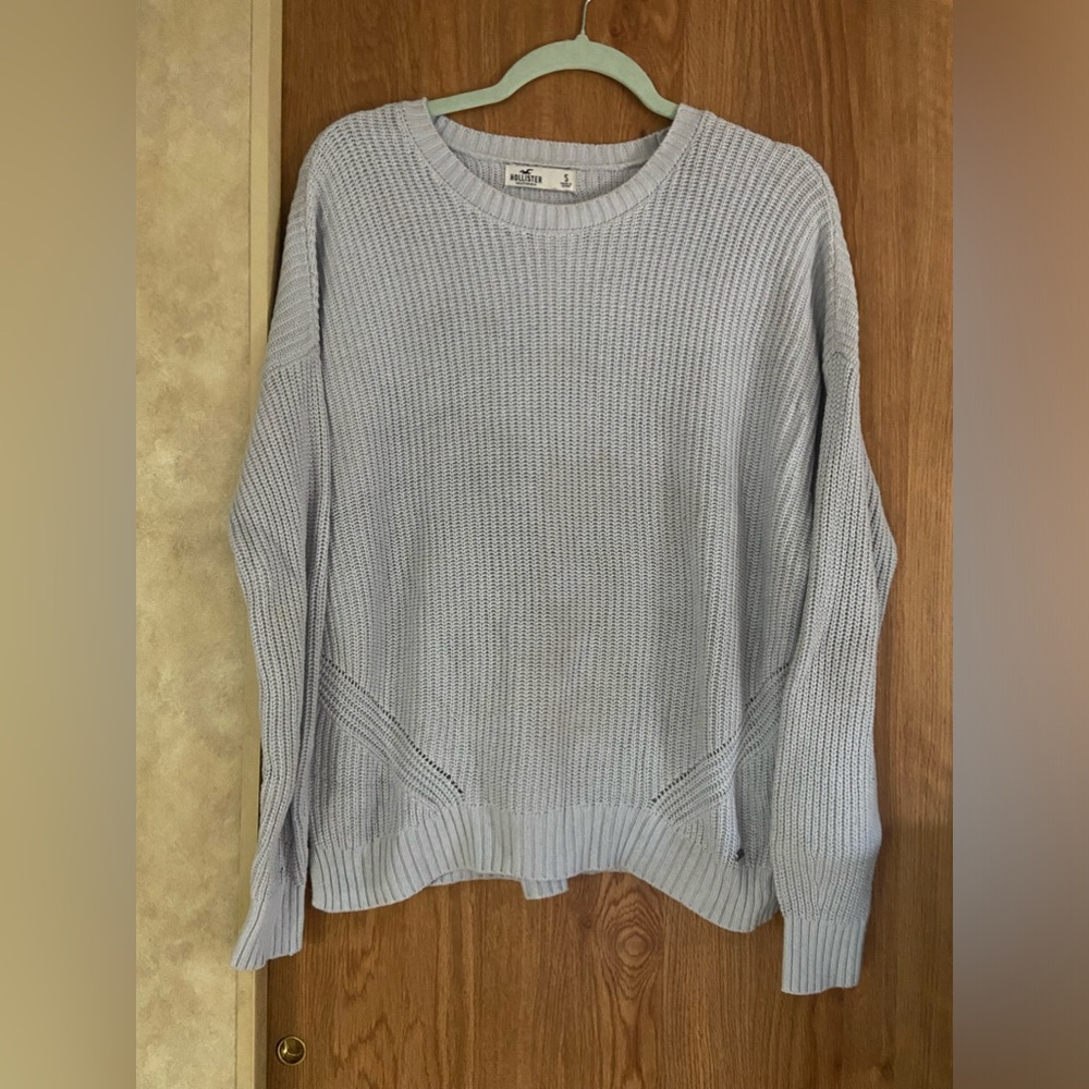 Hollister Light Blue/ Light Grey sweater